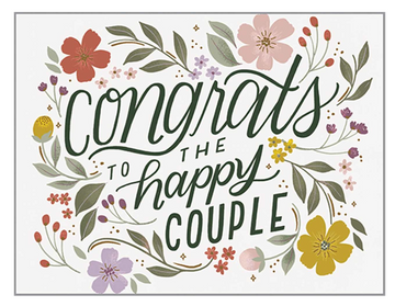 CONGRATS TO THE HAPPY COUPLE CARD