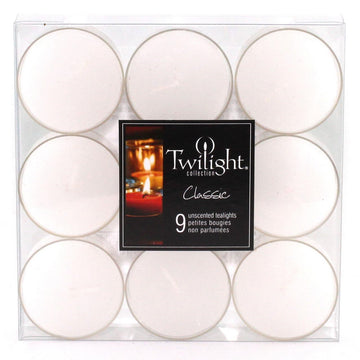 TEALIGHTS - 9 PACK - WHITE