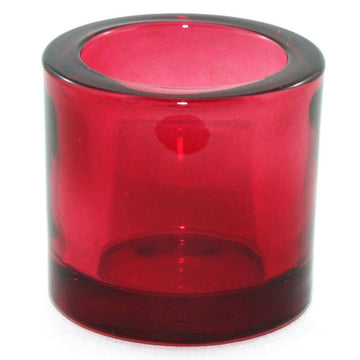 HEAVY GLASS HOLDER - RED