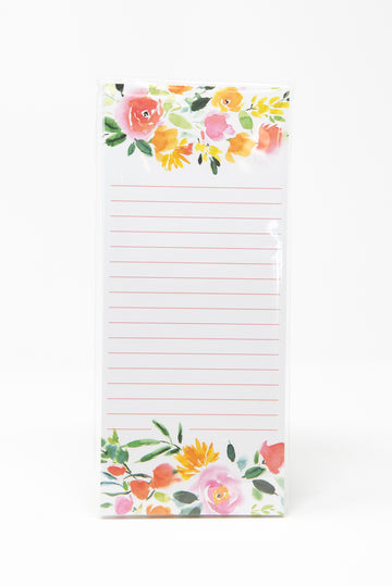 NOTEPAD W/MAGNET - FLOWERS
