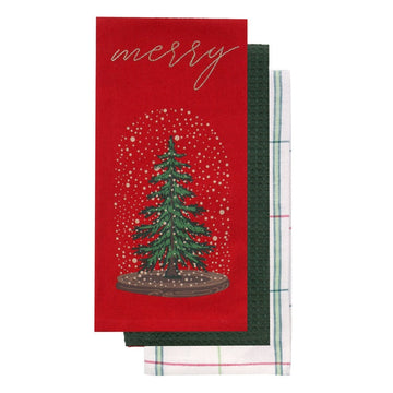 MERRY TREES TOWEL SET OF 3