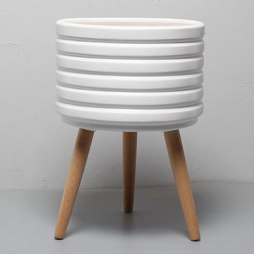 MADDIE MATTE WHITE CERAMIC PLANTER