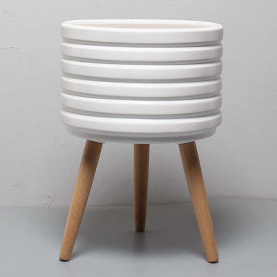 MADDIE MATTE WHITE CERAMIC PLANTER