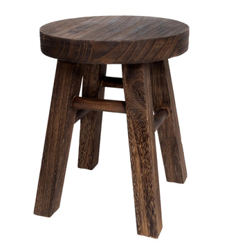 RUSTIC WOOD ROUND PLANT STAND