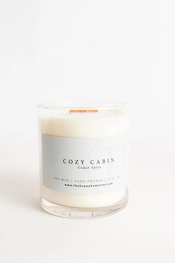 COZY CABIN WOOD WICK CANDLE
