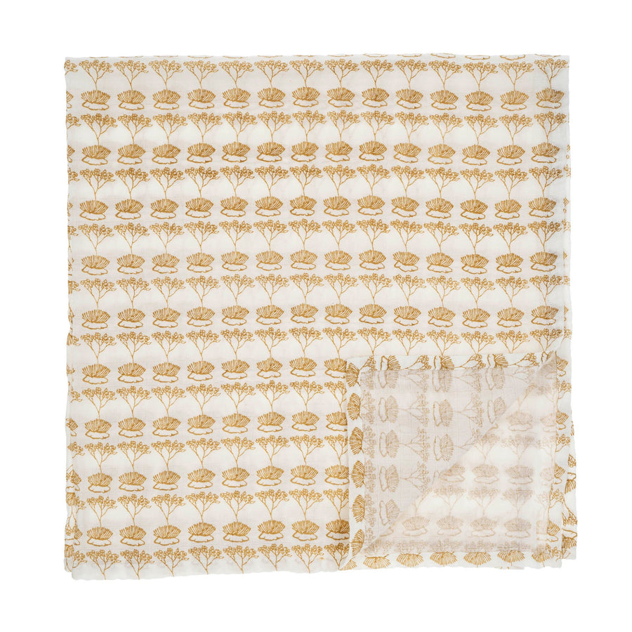 BLOCK PRINT SWADDLE, SAND