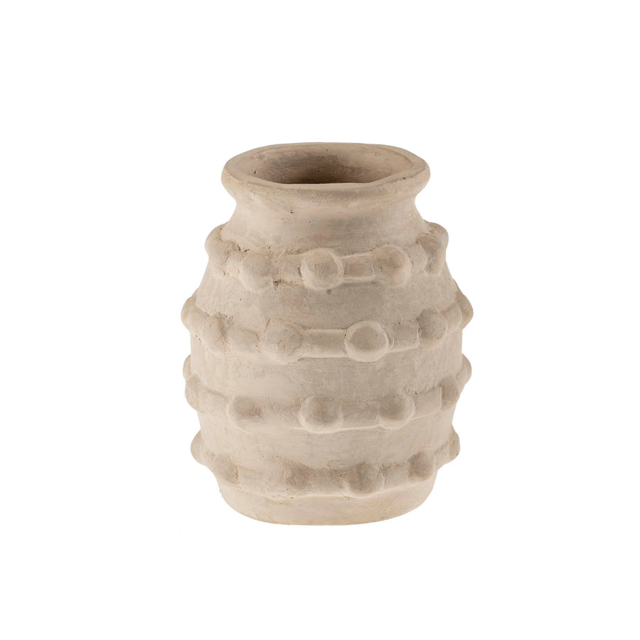 COBBLE PAPER MACHE VASE