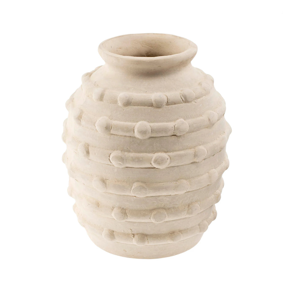 COBBLE PAPER MACHE VASE