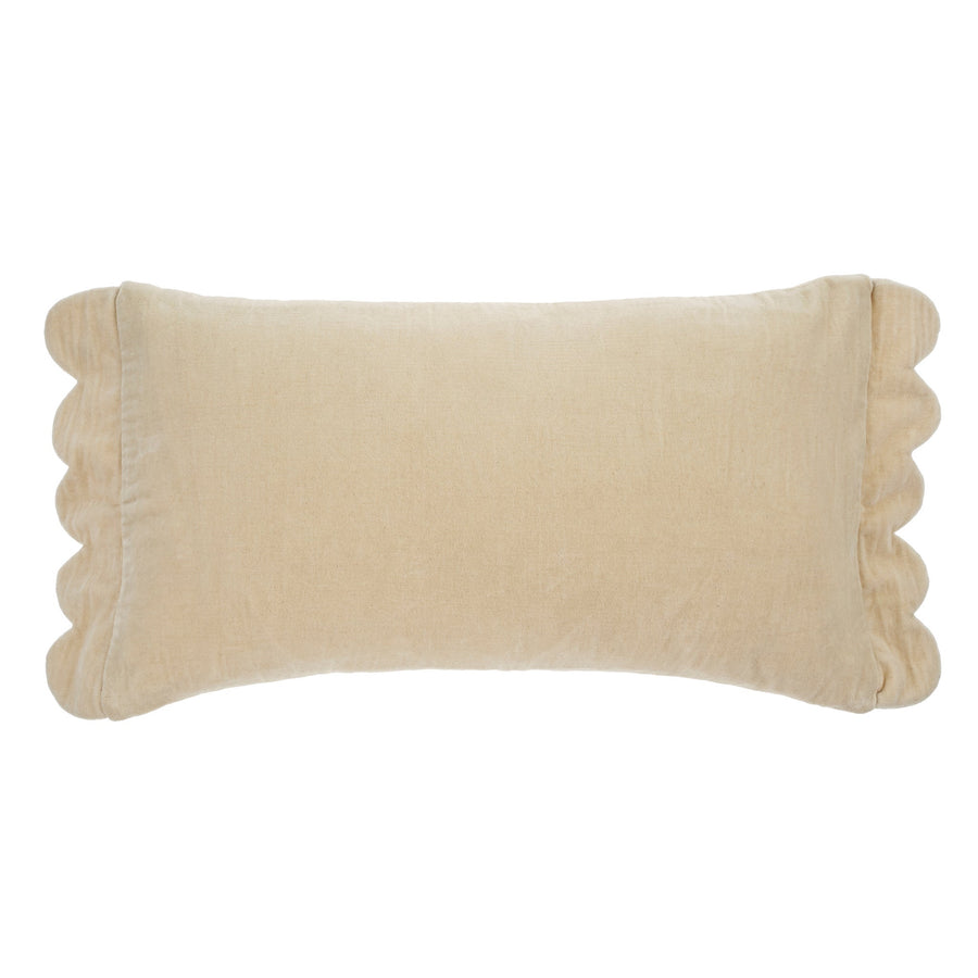 VELVET SCALLOP PILLOW CREAM