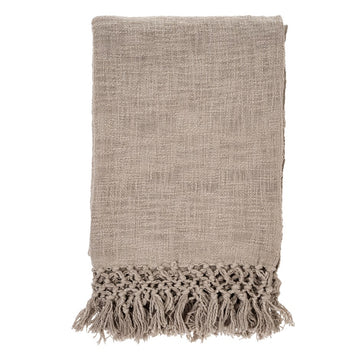 BRAIDED TASSEL THROW