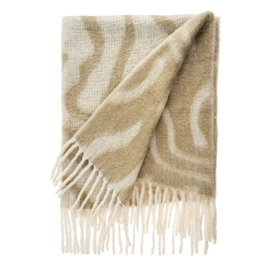 BERGEN WOOL BLEND THROW - PAMPAS