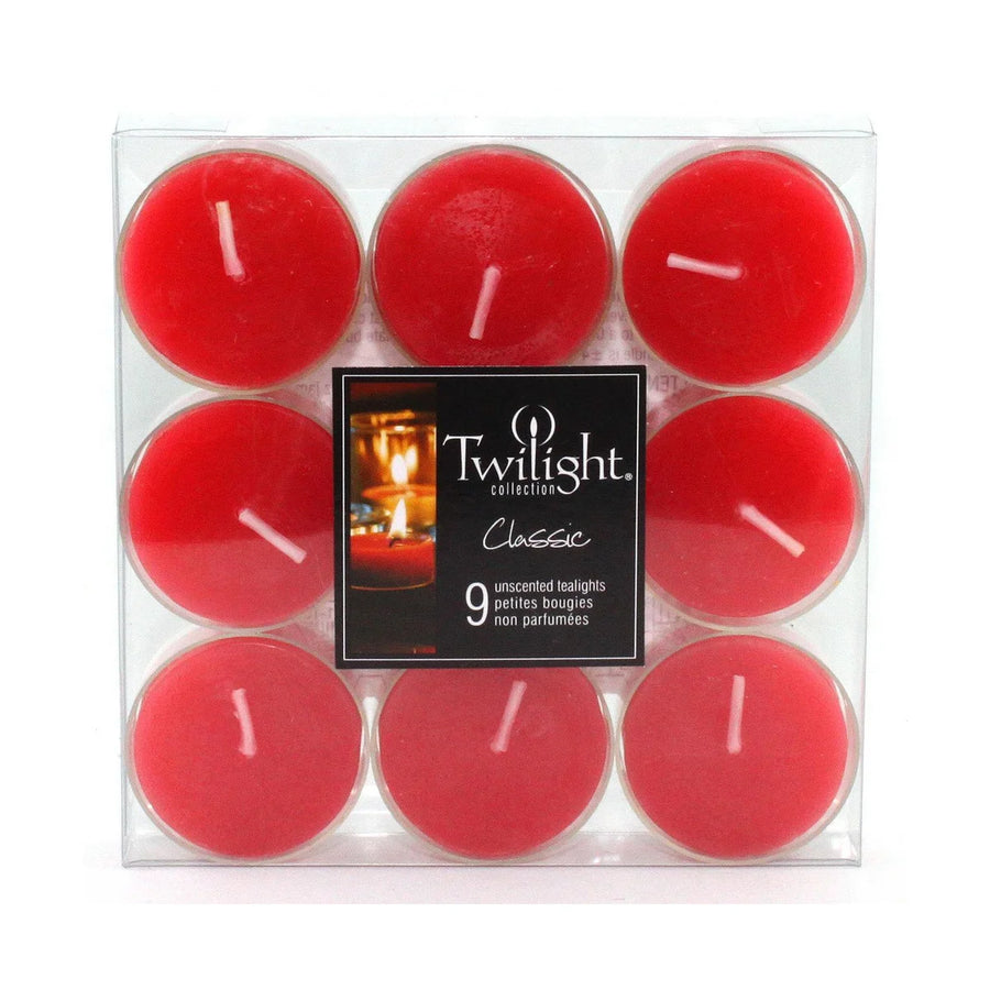 TEALIGHTS - 9 PACK - RED