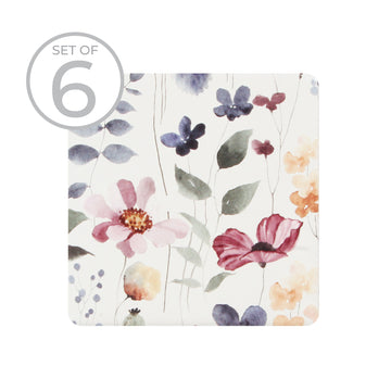 WATERCOLOR GARDEN COASTER SET