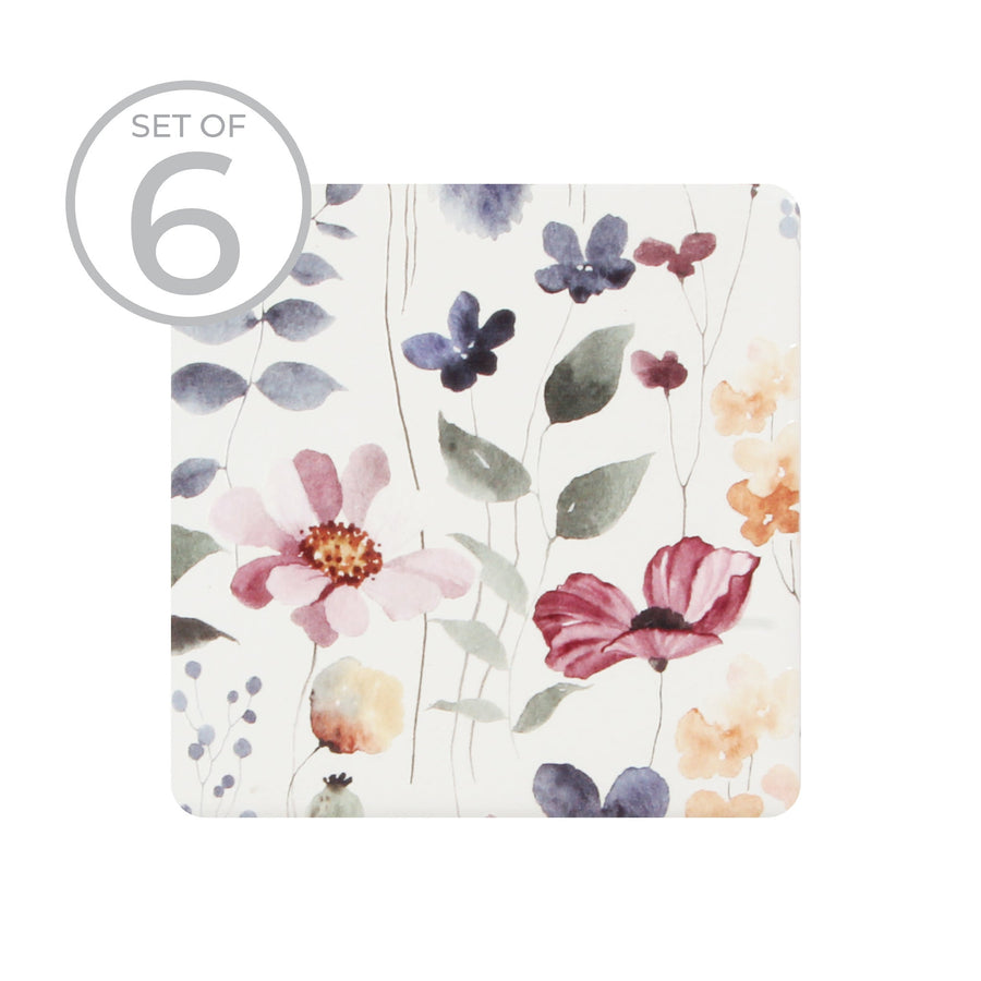 WATERCOLOR GARDEN COASTER SET