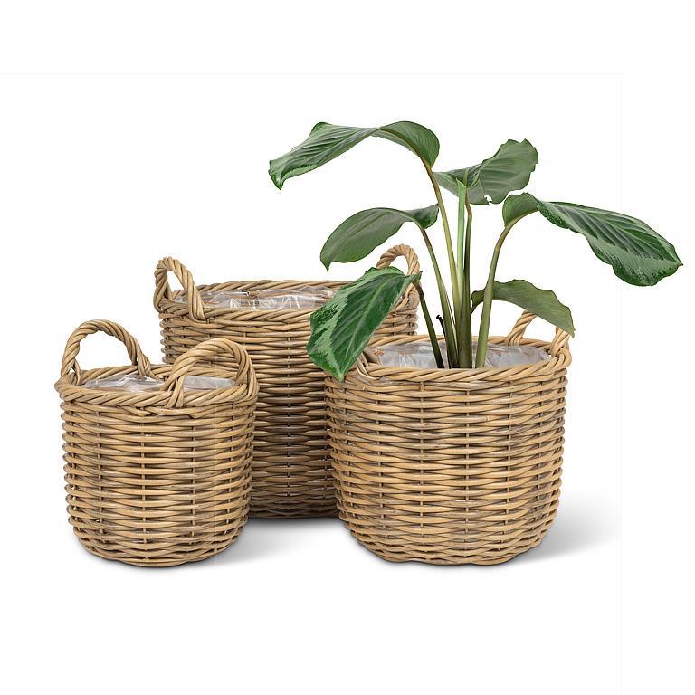 TALL BASKET W/HANDLE