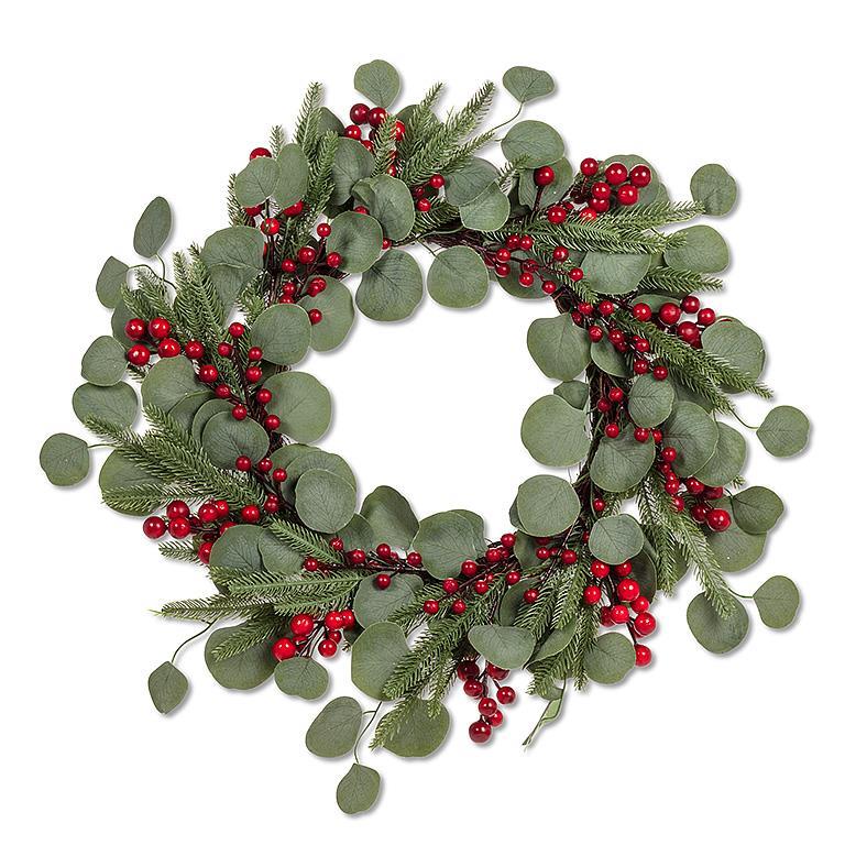 WREATH W/EUCALYTPUS AND BERRIES
