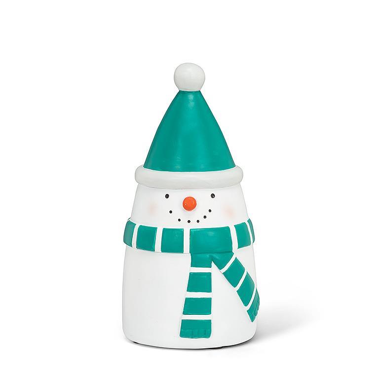TURQUOISE CONE SNOWMAN