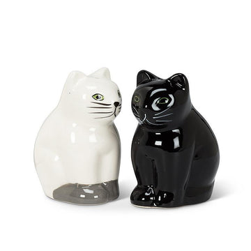 SITTING CAT SALT AND PEPPER