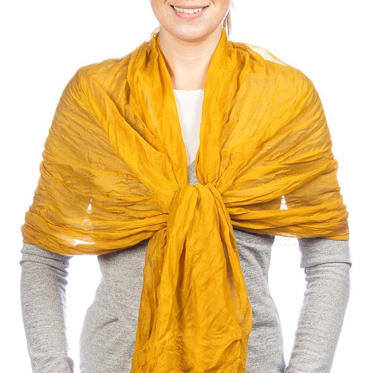 LIGHTWEIGHT SCARF MUSTARD