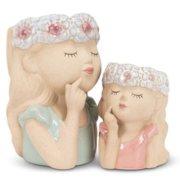 GIRL W/FLOWERS PLANTER