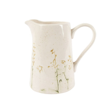 EMBOSSED FLORAL PITCHER