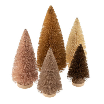SISAL BOTTLE BRUSH TREES S/5