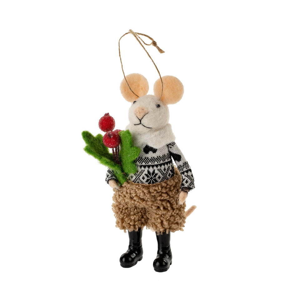 ORN-WINTERBERRY WILLA MOUSE
