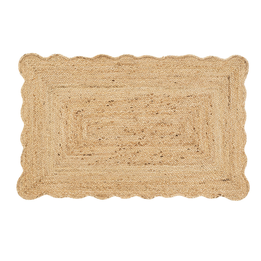 SCALLOPED JUTE RUG