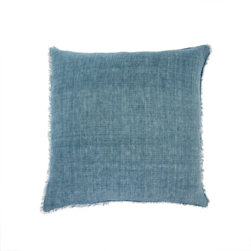 LINA LINEN PILLOW ARCTIC BLUE