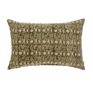 TULSI BLOCK PRINT PILLOW FOREST