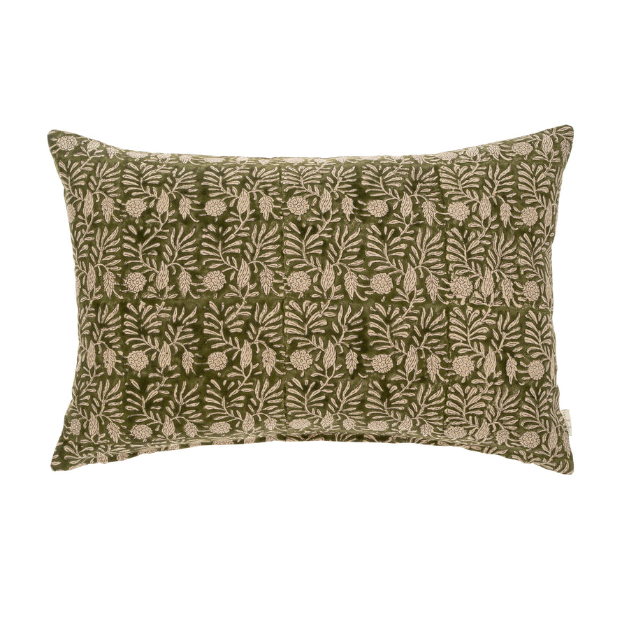 TULSI BLOCK PRINT PILLOW FOREST