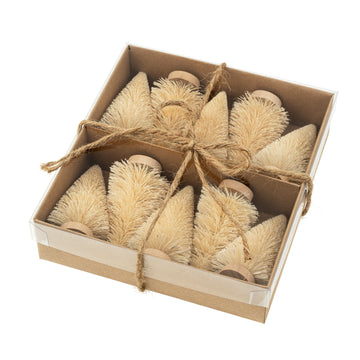 SISAL BOTTLE BRUSH TREES S/10