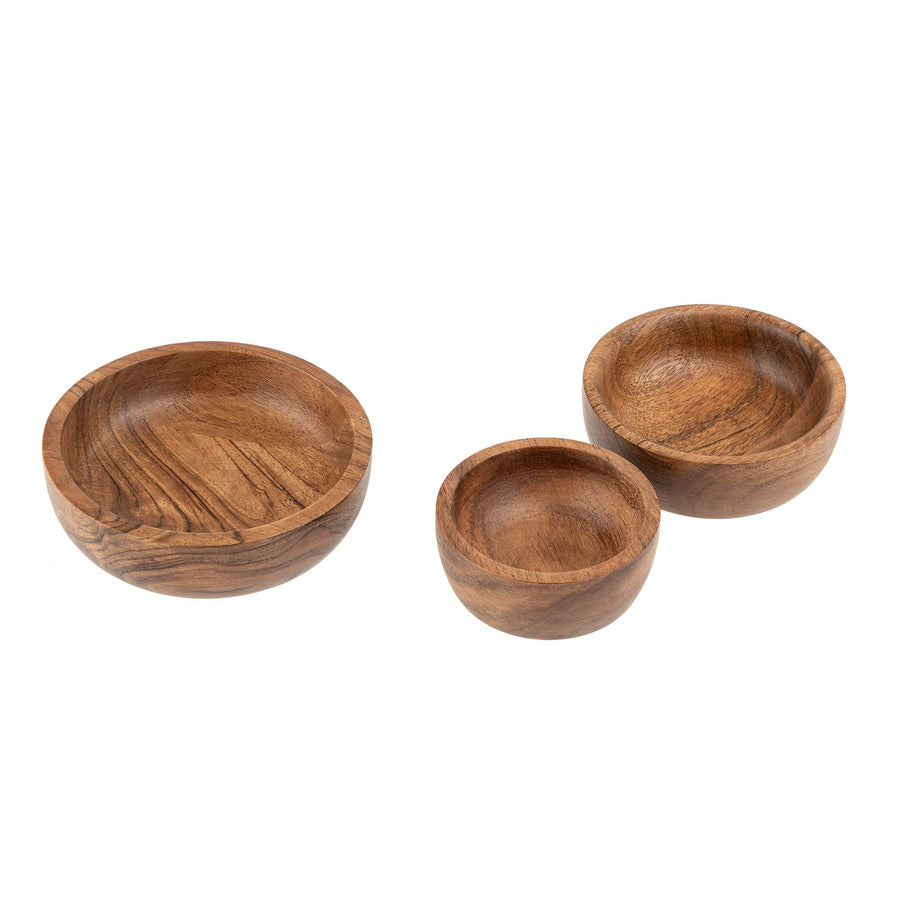 ACACIA MINI BOWLS S/3