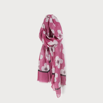 LIGHTWEIGHT FLORAL PRINT SCARF