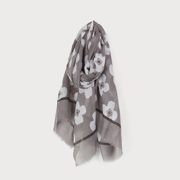 LIGHTWEIGHT FLORAL PRINT SCARF