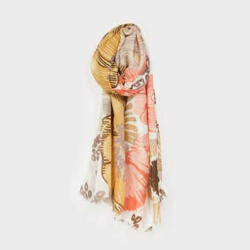 LIGHTWEIGHT FLORAL PRINT SCARF