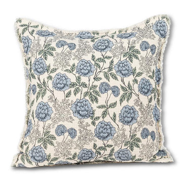 BLUE FLORAL SQ PILLOW