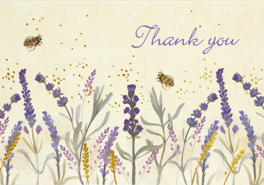 NOTE CARD - LAVENDER & HONEY