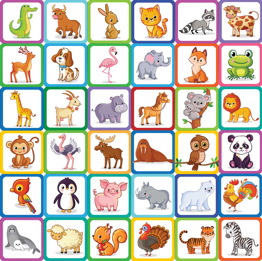 MEMORY MATCH GAME ANIMALS