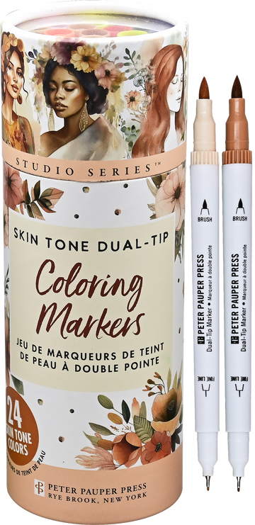 SKIN TONE DUAL TIP COLORING MARKERS