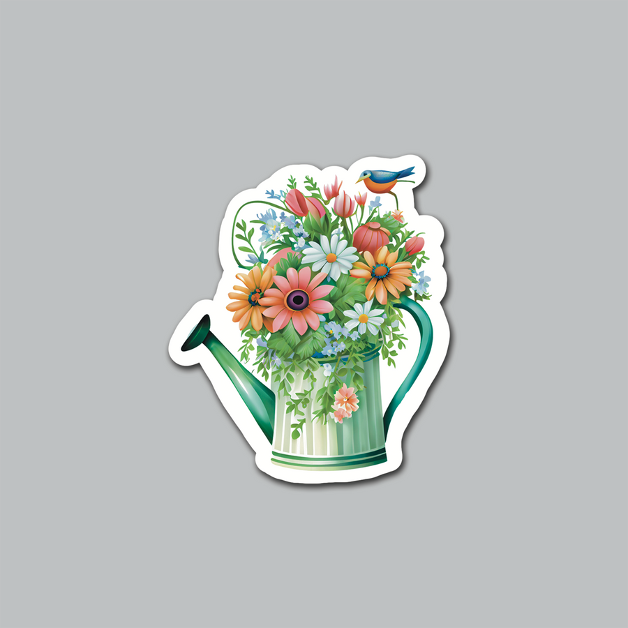 STICKER - WATERING CAN FLORALS