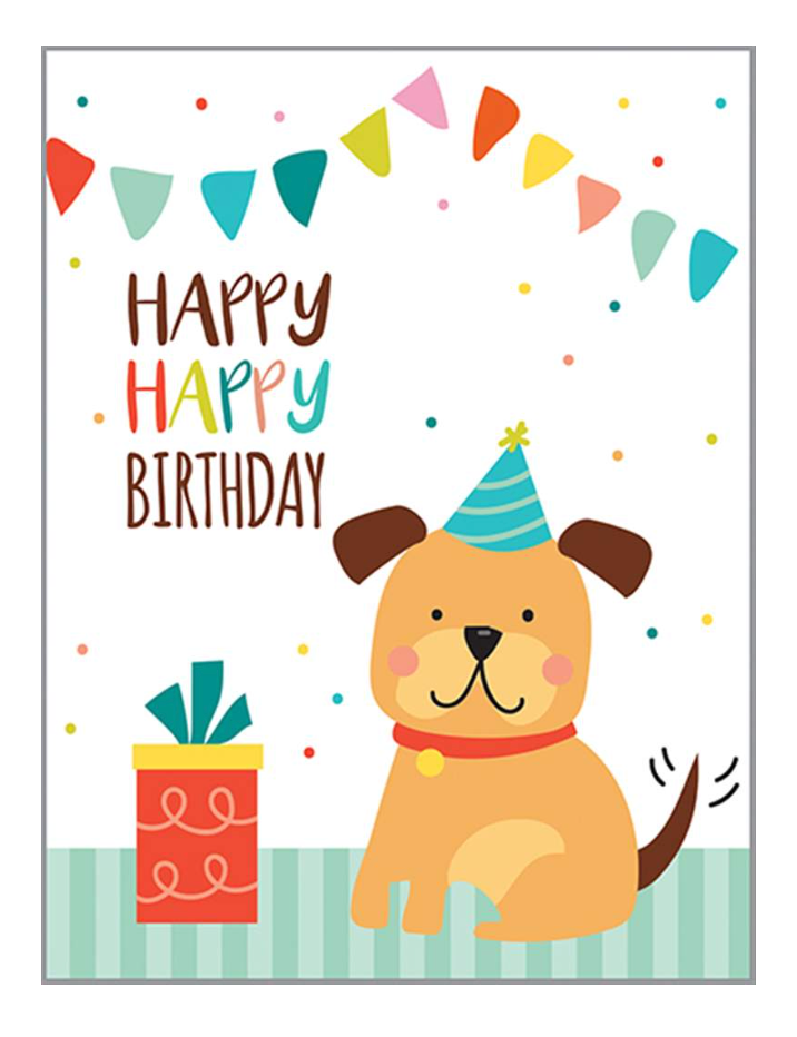 HAPPY HAPPY BIRTHDAY CARD