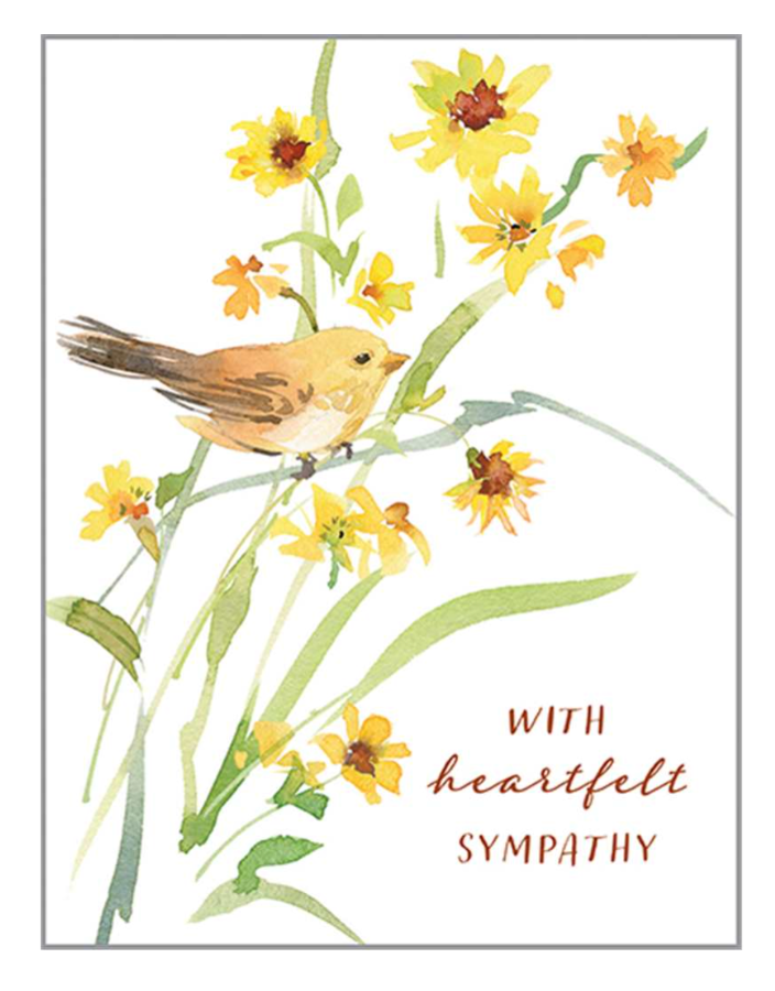S-WITH HEARTFELT SYMPATHY CARD