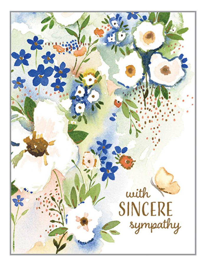 S-WITH SINCERE SYMPATHY CARD