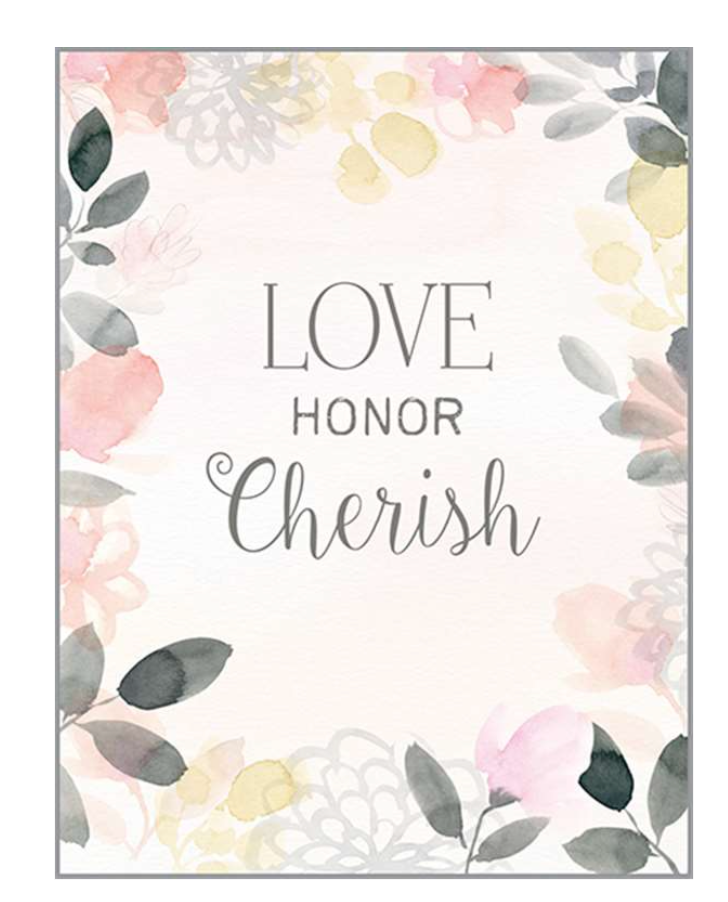 W-LOVE HONOR CHERISH CARD