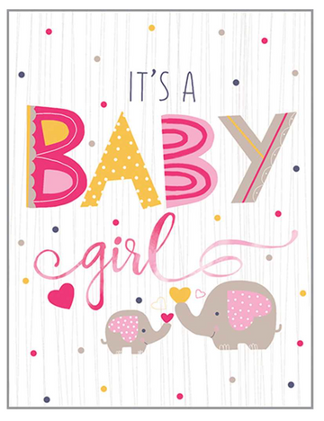B-IT'S A BABY GIRL CARD