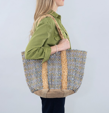 COZUMEL BASKET TOTE BLUE