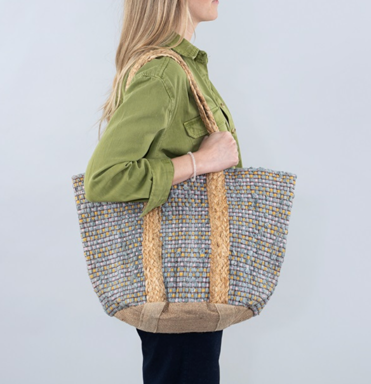COZUMEL BASKET TOTE BLUE