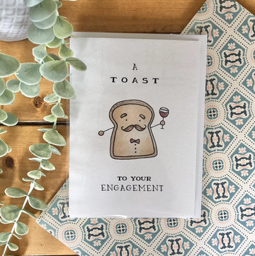 A TOAST TO YOUR ENGAGEMENT CARD
