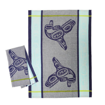 PRINTED TEA TOWEL - WHALE